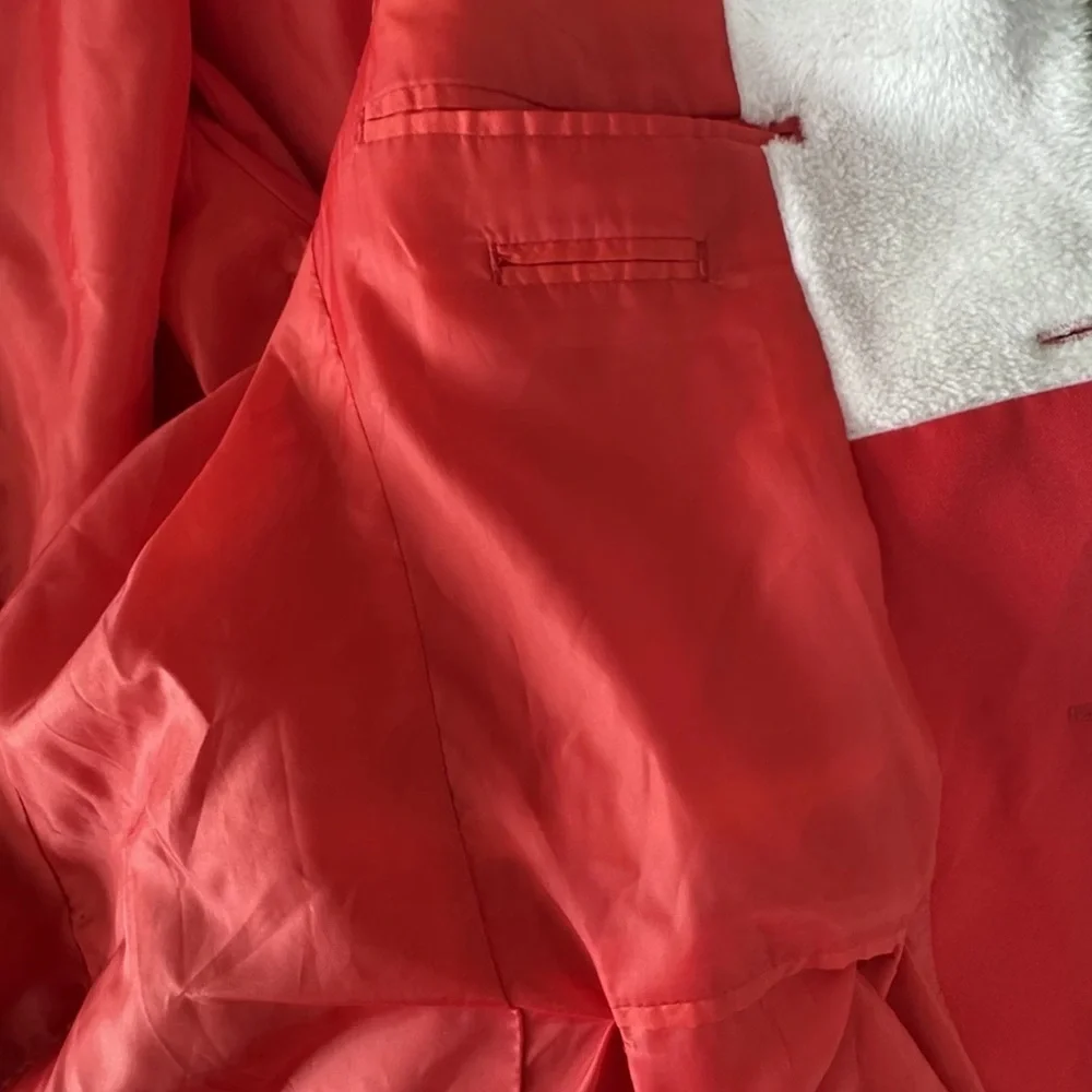 Tipsy Elves Red White Furry Santa Blazer Jacket Men 38 (S) Christmas Party $100